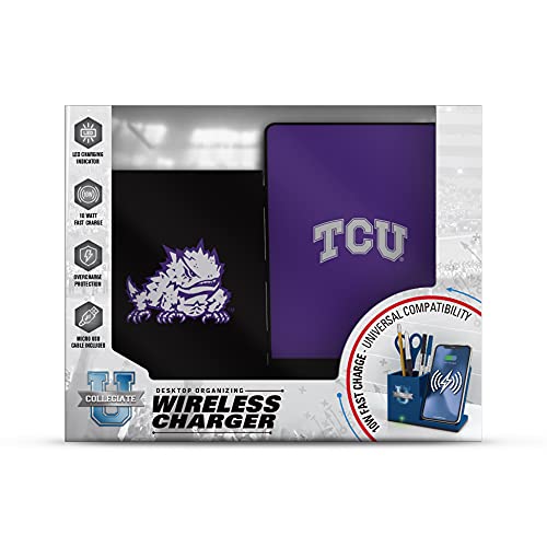 SOAR NCAA Wireless Cell Phone Charging Stand and Desktop Organizer, TCU Horned Frogs by SOAR - Used condition - US$24.50