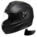 Triangle Matte Black Full Face Lightweight, Aerodynamic, Comfortable Street Bike Motorcycle Helmet Unisex Adult DOT Approved (X-Large, Matte Black)