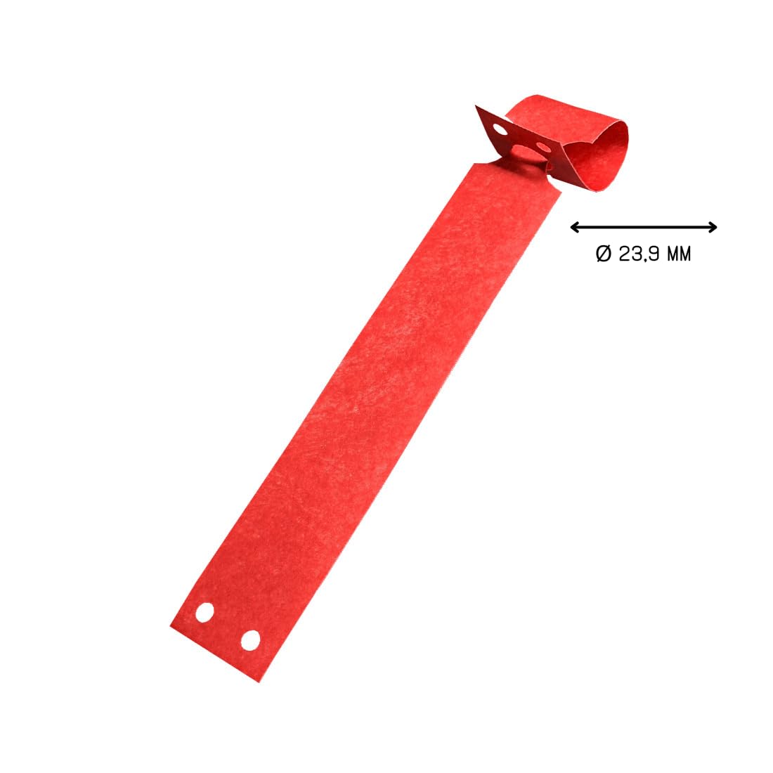CombiCraft Tyvek Schlaufenetiketten - 220 x 25,4 mm - 1000 Stück - rot - 105 g/m² Tyvek - Geeignet für Matrixdrucker - Beschriftbar - Ideal für verschiedene Sektoren
