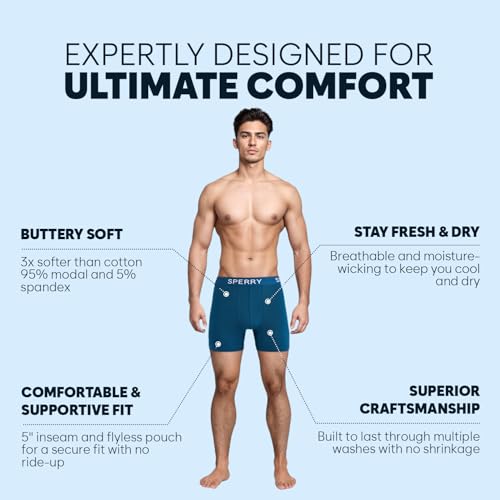 Sperry 3-Pack Men's Soft Modal Boxer Briefs – Luxuriously Soft, Breathable & Comfortable Stretch Micro Modal Underwear Men4