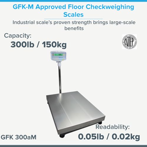 Báscula de piso Adam Equipment GFK 300aM 300lb digital miniatura 2