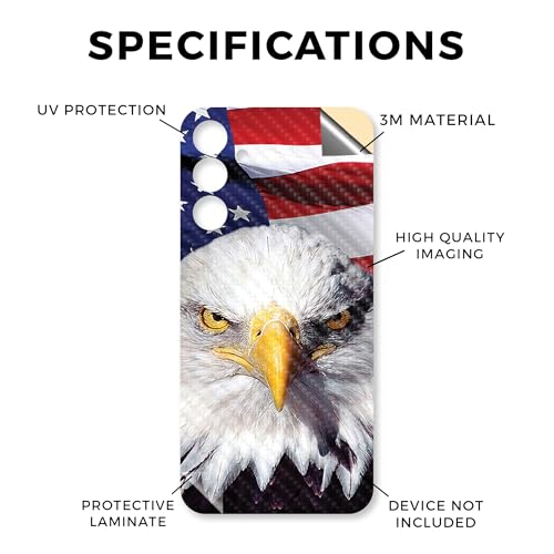 Carbon Fiber Phone Skin Compatible with Gabb Phone 4 Pro - America Strong - Premium 3M Vinyl Protective Wrap Decal Cover - Easy to Apply | Crafted in The USA by MightySkins by Vision Signs & Graphics - Used condition - Image 2