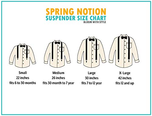 Spring Notion Boys' Suspenders and Blue Bow Tie Set 14