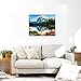 AOLIGE 16 by 20 Inch Paint by Numbers for Adults Mother's Day Gifts Framed with Easel Canvas Art Wall Decor (Silent Mountain Lake)