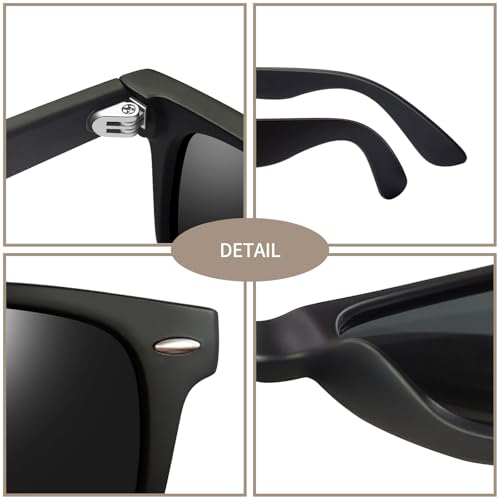 Image of Joopin Square Sunglasses Polarized UV400 Designer Sun Glasses Men Women | Oversized, Plastic Frame, Retro, Vintage, Unisex, Trendy Shades for Driving, Party, Fishing, Business, Costume