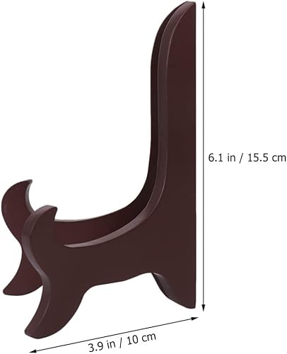 Miniatura 7 de VALICLUD Decoración dorada Soporte de exhibición de madera Soportes de placa para soporte de placa de exhibición Caballetes Marco de imagen Soporte