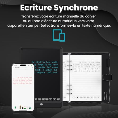 Stylo numérique NEWYES Syncpen 3.0 avec bloc-notes et tablette pour transfert Bluetooth