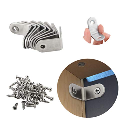 16 Packs L Bracket 30 X 30Mm Corner Braces,Ymaiss Stainless Steel Joint Right Angle Shelf Support Bracket With Screws #TOP5