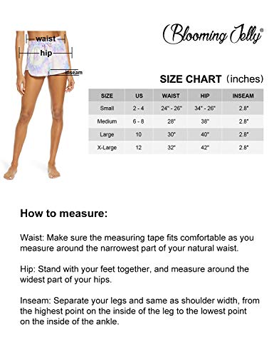 Blooming Jelly Women's Tie Dye Shorts Athletic Workout Running Dolphin Shortie Fitness Lounge Short Pants With Pockets(Small，Tie Dye #TOP5
