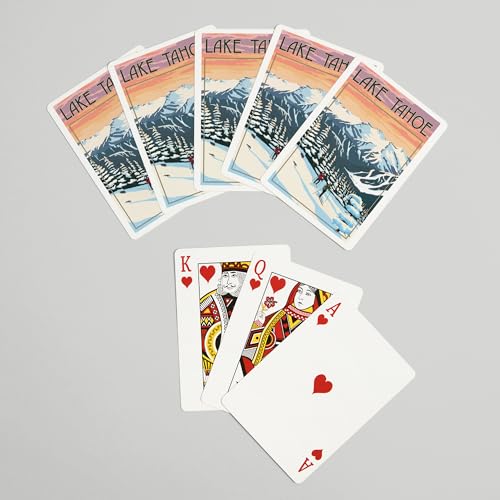 Baraja Lake Tahoe Winter Skiers, 52 cartas poker miniatura 7