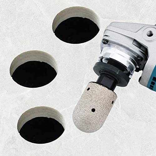 1-3/8 Inch Diamond Finger Milling Bits Ball End, 35Mm Dry Core Drill Bit With 5/8-11 Thread And 3/8” Hex Adapter For Angle Grinders And Drills To Enlarge, Shape Holes In Porcelain Tile Ceramic Granite #TOP5