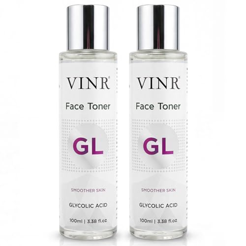Image of VINR 7% Glycolic Acid Toner For Glowing Skin with 2% Niacinamide & 0.5% Hylauronic Acid |Dull & Uneven Texture, Pores & Blackheads | Hydrating Daily Face Toner for Women & Men | All Skin Types - 200ml ( Pack of 2)