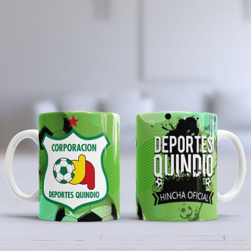 Deportes Quindio, Futbol Colombiano, Taza de cerámica de 11 onzas