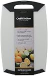 Kichen Cutting Board | Dishwasher Safe | Reversible Design | Chopping Food | Baking Cooking Meat, Black/White 12.5-in x 8-in Non-Slip Poly Cutting Board with Soft Grip Edges