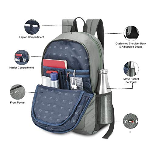 Image of Tommy Hilfiger 31 cms Black Laptop Backpack (TH /BIKOL01ARD)