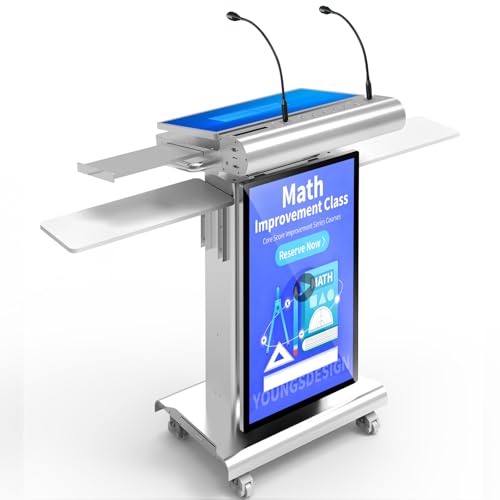 Smart Digital Podium with Touchscreen and LCD Display