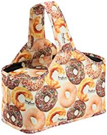 Kids Foldable Reusable Insulated Thermal Picnic Lunch Bag Box Tote W/ Zipper Closure Carrying Handle (Donut)