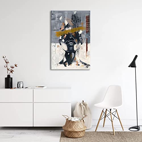 Black Queen Wall Art African American Wall Art Black Woman Poster Black Girl Unframed Canvas Painting Abstract Artworks Contemporary Unframed Canvas Matte Prints Painting Home Decor For Living Room Bedroom 16X24 Inch Frameless #TOP4