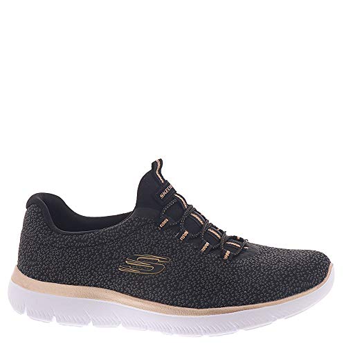 Skechers Skechers Women's Summits - Fresh TAKE Shoe, Black/Gold, 7 M US