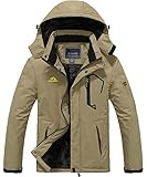 snowboard jacket mens white Forro de vellón térmico cálido a prueba de viento
