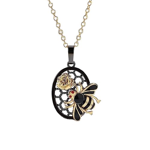 Collier Feng Shui abeille QIYZTHX, cadeau femme bicolore noir idéal