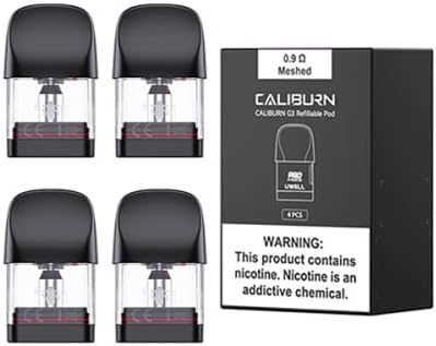 Uwell Caliburn G3 Pods Compatible with FW Stores 2ml 4 Pack No Nicotine (0.9Ohm)