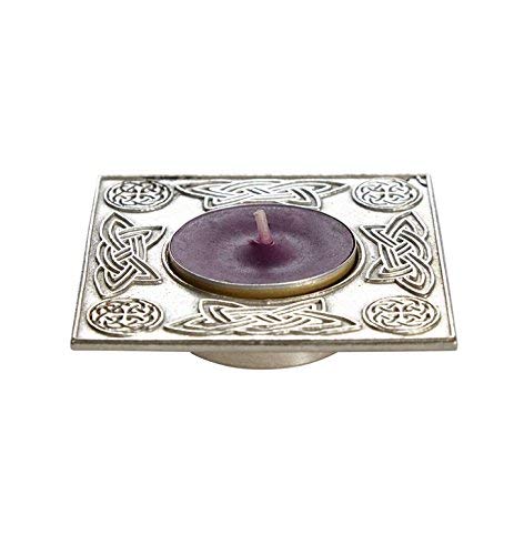 Wentworth Pewter - Square Celtic Pewter Candle T-Light Holder, Candle Holder #TOP1