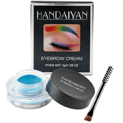 Image of Eyebrow Gel,Brow Pomade Professional Makeup Tinted Eyebrow,24 Hours Long Lasting,Lightweight,Waterproof,Smudge-Proof,Transfer-Proof,Sweat Resistant Brow Cream-Blue