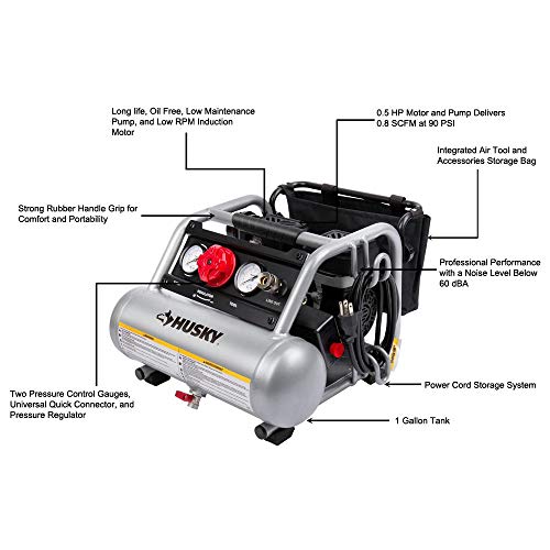 Husky 1 Gal. Silent Air Compressor - Image 3