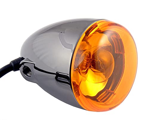 Chris Products Front Signal Light Black Nickel Amber Dual Filament Stem Mount 8500A-BN