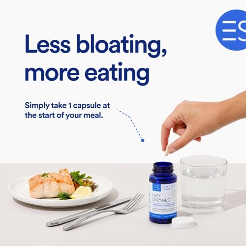 Essential Stacks Pure Digestive Enzymes (Gluten, Dairy & Soy Free) - 18 Enzymes for Digestion incl. Amylase, Lipase & Lactase - Vegetarian & Non-GMO (60 Capsules) - Image 3