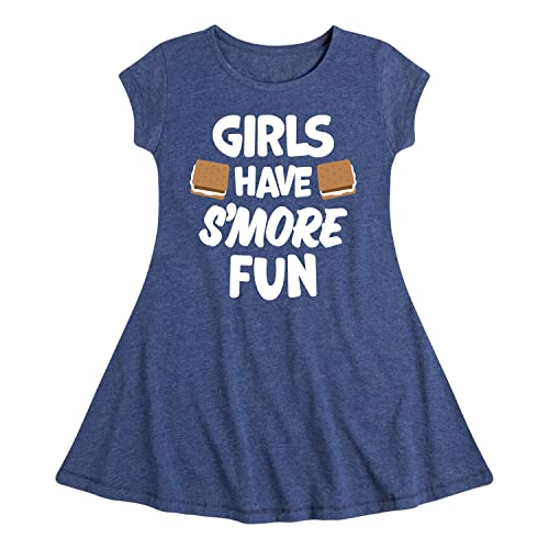 Instant Message - Girls Have Smore Fun - Toddler & Youth Girls Fit & Flare Dress