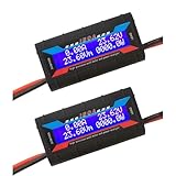 Proshopping 2 Pcs 150A RC Watt Meter, DC High Precision Power Analyzer Multi Meter with Backlight Display for Battery Monitor, Solar Panel, RV, Automotive, Marine (100V)