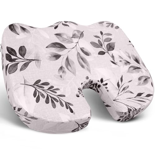 Image of Tailbone Pain Relief Cushion, Memory Foam Seat Cushion for Coccyx Sciatica Pain Pressure Relief Office Desk Chair