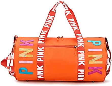 PINK Traveler Duffel/ Overnight Bag/ Gym Bag (Red)