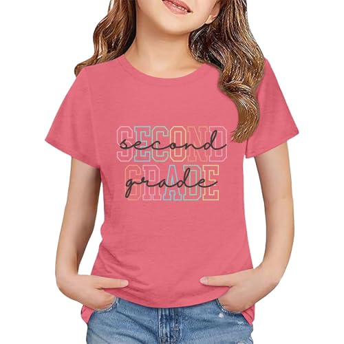 Toddler Kids Back to School Shirt Youth Boys Girls First Day of Preschool Tshirts Children Cute (b-Pink, 2-3 Years)