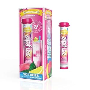 Zipfizz Energy Drink Mix, Electrolyte Hydration Powder with B12 and Multi Vitamin, Pink Lemonade (20 Count)