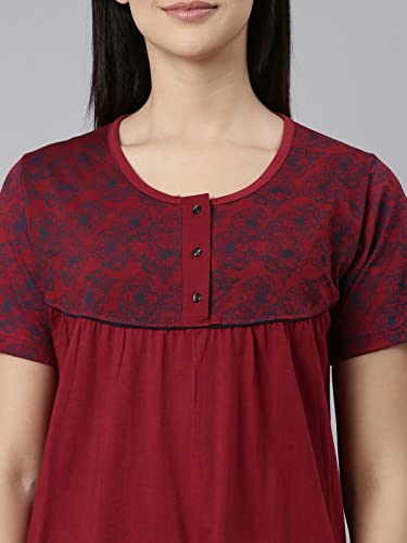 Image of KRYPTIC Womens Pure Cotton Printed Maxi Nightdress