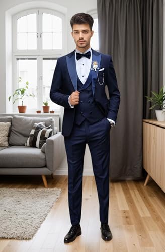 Men's Tuxedos Suit 3 Piece Big and Tall Suits for Men Slim Fit Tuxedo for Men Wedding Prom Party Business Men's Suits3