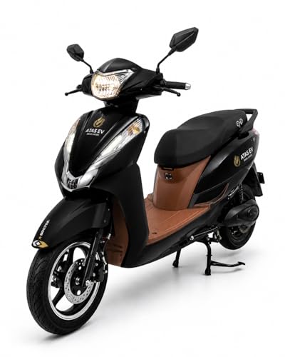 Image of Booster Electric Scooter | 70+ KM Range | 60V 30Ah Lead Acid Battery | BLDC Motor | 12-Inch Tubeless Tyres | Dual Disc Brakes | NFC Start | Anti-Theft System | 45 km /h Top Speed | Glossy BlacK