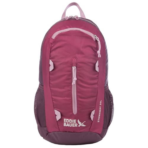 Image of Eddie Bauer Stowaway Packable Backpack | Travel | Outdoor | Lightweight | Foldable | Durable | Ripstop Polyester | 20L - Port Red