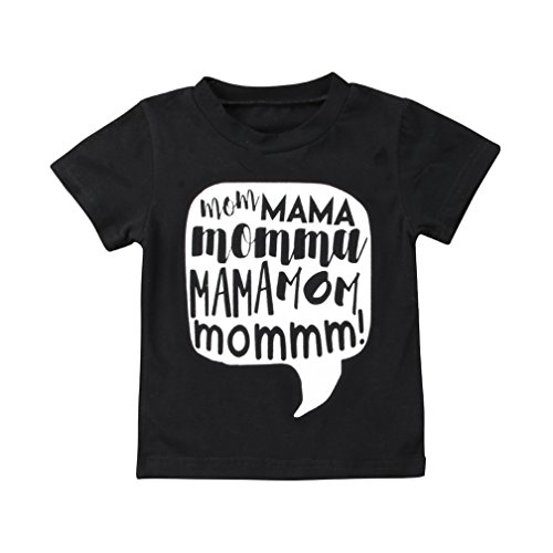 Specialcal Newborn Baby Boy Girl Summer Clothes Funny Short Sleeve Letter Print Tees T Shirts Tops Blouse Outfits (3-4T, Mommy)
