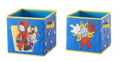 Marvel Spidey and His Amazing Friends Set of Two Spacious Collapsible Storage Cubes 10x10