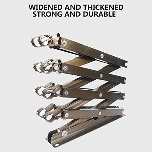 2M Wall-Mounted Retractable Clothes Drying Rack, Foldable 3-Pole Aluminum Alloy Laundry Rack, Space-Saving Airing Solution, Grey, Perfect for Home and Apartment Use