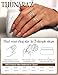 THUNARAZ 8Pcs 1mm Stainless Steel Rings for Women Men Fashion Plain Band Knuckle Stacking Midi Thumb Dainty Thin Rings Set Size 9 Silver Tone
