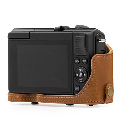 Funda para Cámara Canon EOS M100 M200 Cuero Marrón Claro miniatura 7