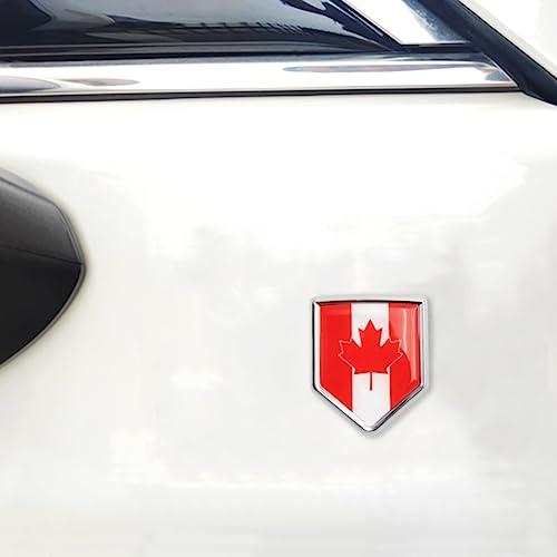 Bandera de Canadá para coche Overdecor emblema cromado parachoques adhesivo 3D 5
