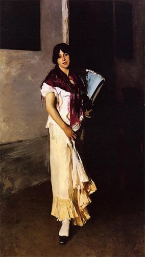 Cuadro pintura murales decor de Chica italiana con abanico de John Singer Sargent 60x90