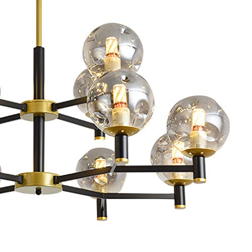 Chandelier moderne plafonnier 6 lustres salon design - 5
