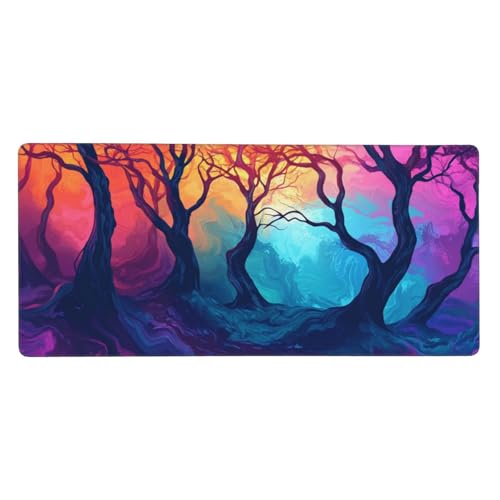 Alfombrilla de Ratón Sueño, Alfombrilla Ratón XXL 800 x 300 x 4mm, Árbol Gaming Mouse Pad con Superficie Suave, Alfombrilla Escritorio con Base de Goma Antideslizante, Accesorios de Oficina-GZ1392